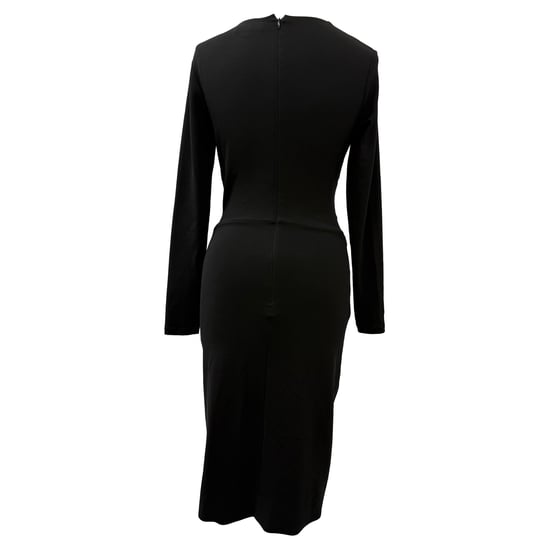 Michael Kors Wickelkleid in Midi-Länge aus schwarzer Viskose - Image 3
