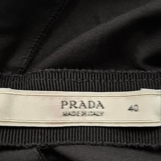 Prada Rüschen-Midikleid aus schwarzer Baumwolle - Image 3