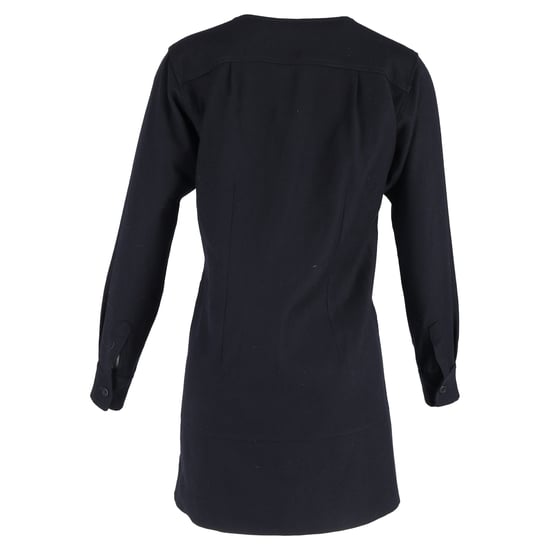 Isabel Marant Étoile Minikleid mit langen Ärmeln aus marineblauer Wolle - Image 3