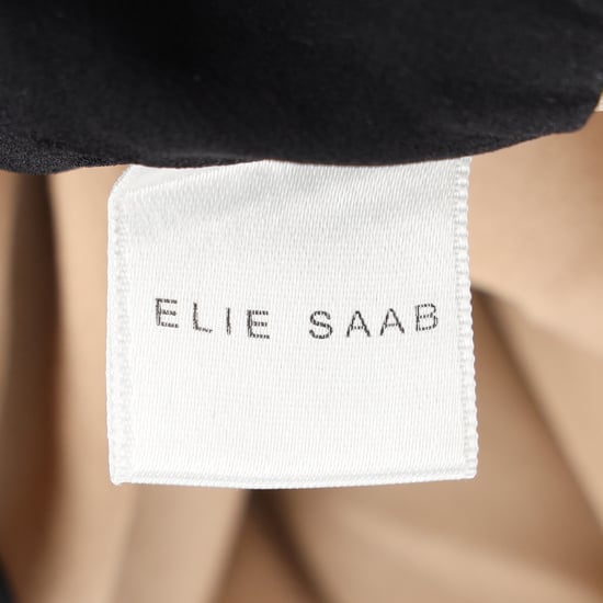 Elie Saab Minikleid mit Spitzenbesatz, langen Ärmeln und Stufenrock aus schwarzem Polyamid - Image 5