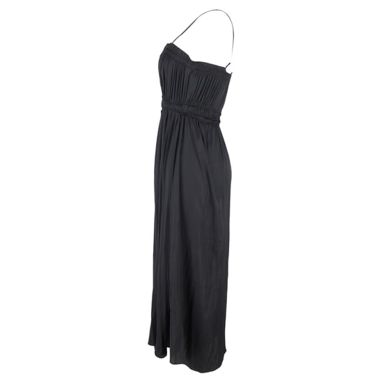 Maje ärmelloses Midikleid mit Cut-Outs und Raffungen aus schwarzem Polyester - Image 2