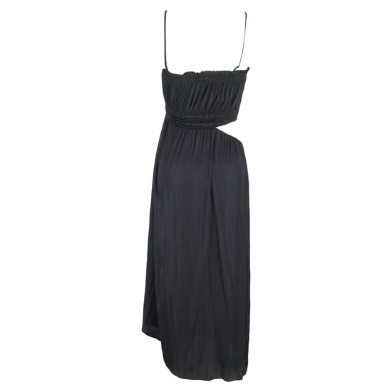 Maje ärmelloses Midikleid mit Cut-Outs und Raffungen aus schwarzem Polyester - Image 3