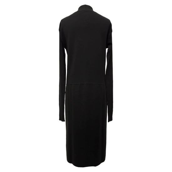 Rick Owens Midikleid mit langem Rücken aus schwarzer Wolle - Image 3