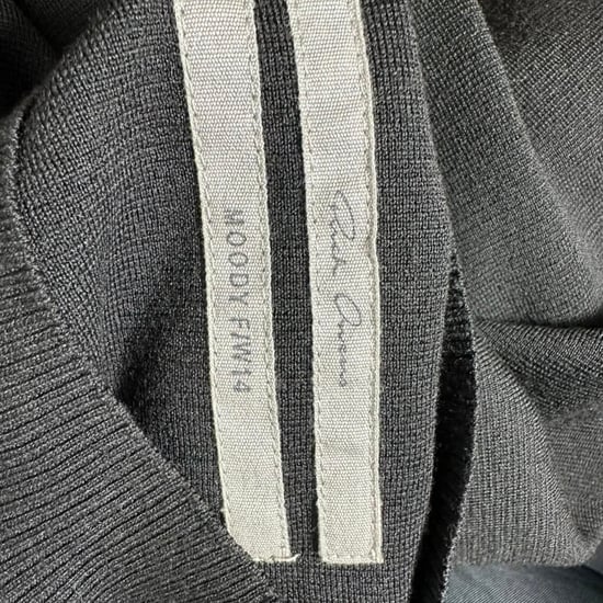 Rick Owens Midikleid mit langem Rücken aus schwarzer Wolle - Image 4