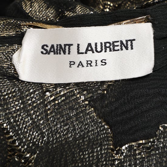 Saint Laurent Pre-owned Transparentes Midikleid mit Blumenmuster aus Seide - Schwarz - Image 4