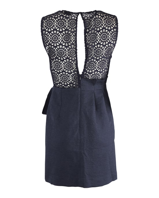 Sandro „Justin“ Jacquard-Minikleid aus marineblauem Polyester - Image 3