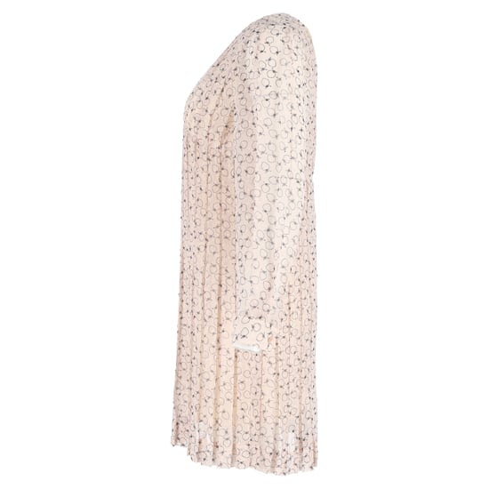 Chloé plissiertes, bedrucktes knielanges Kleid aus pastellrosa Polyester - Image 2