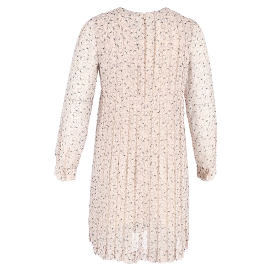 Chloé plissiertes, bedrucktes knielanges Kleid aus pastellrosa Polyester - Image 3