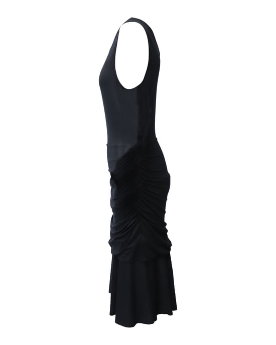 Diane Von Furstenberg Pre-owned Ärmelloses, gerafftes Midikleid aus Viskose - Schwarz - Image 2