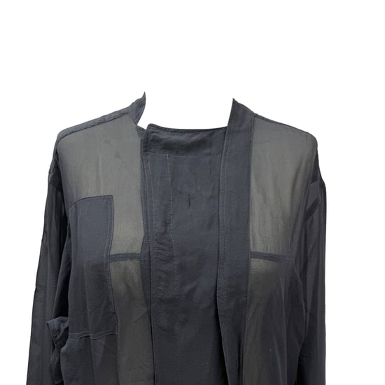 Isabel Marant Minikleid mit Gürtel und langen Ärmeln aus schwarzer Seide - Image 4