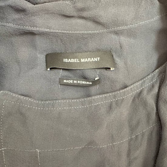 Isabel Marant Minikleid mit Gürtel und langen Ärmeln aus schwarzer Seide - Image 6