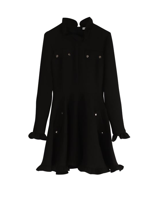 JW Anderson Langärmliges Kleid aus schwarzem Acetat - Image 1