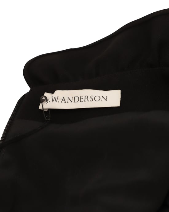 JW Anderson Langärmliges Kleid aus schwarzem Acetat - Image 3