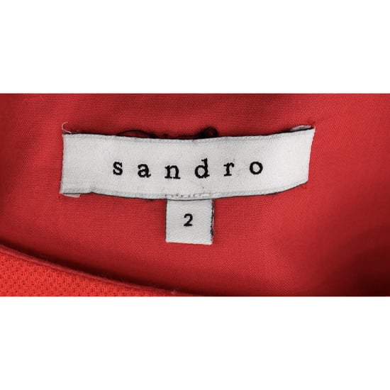 Sandro Stretch-Minikleid aus orangefarbenem Acryl - Image 3