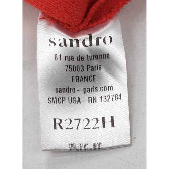 Sandro Stretch-Minikleid aus orangefarbenem Acryl - Image 4