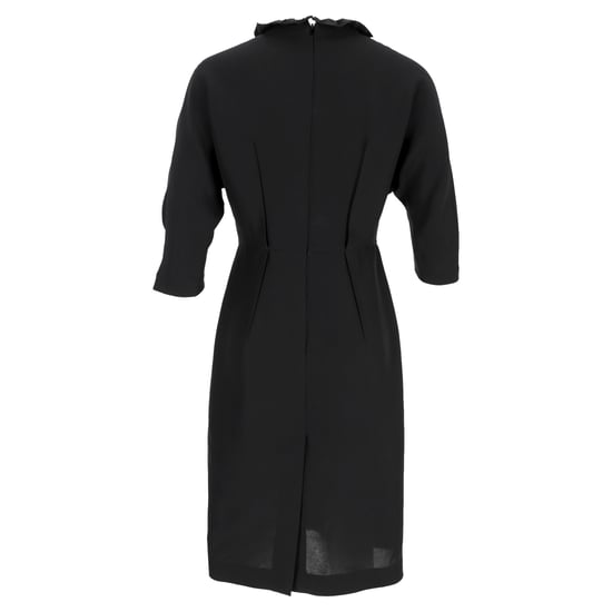 Prada Midikleid mit Rüschenausschnitt aus schwarzer Viskose - Image 3