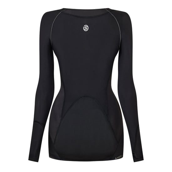 Skins - "A400" Base Layer Oberteil für Damen, Langärmlig (Schwarz) - Image 2
