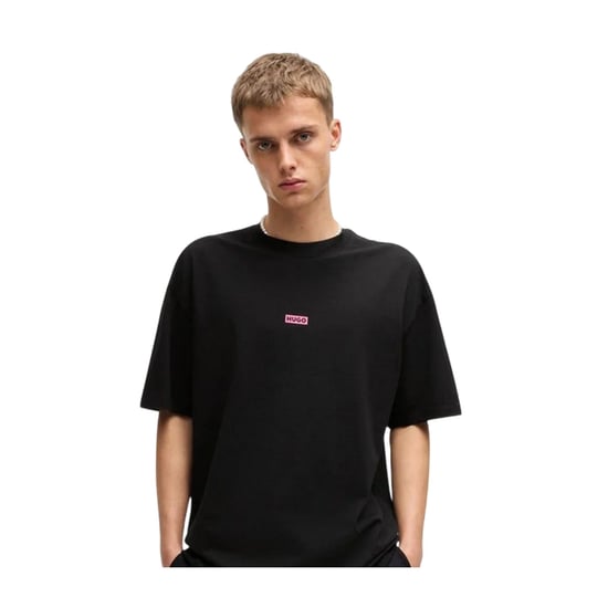 Hugo - "MCMXCIII" T-Shirt für Herren (Schwarz/Pink) - Image 4