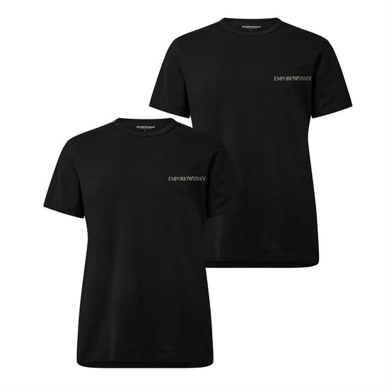 Emporio Armani EA7 - T-Shirt für Herren, Rundhalsausschnitt (2er-Pack) (Schwarz) - Image 1