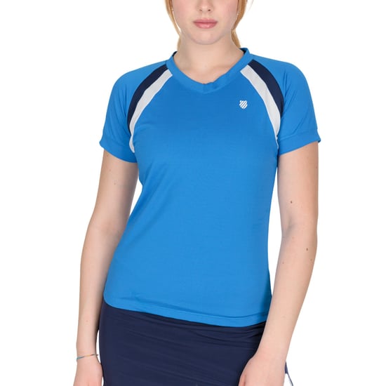 K-Swiss - T-Shirt für Damen, V-Ausschnitt (Graublau) - Image 2