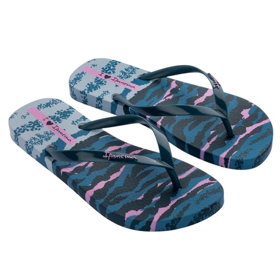 Ipanema - Farbeffekt Flipflops für Damen, Flach (Blau bedruckt) - Image 1