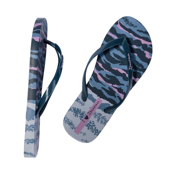 Ipanema - Farbeffekt Flipflops für Damen, Flach (Blau bedruckt) - Image 4