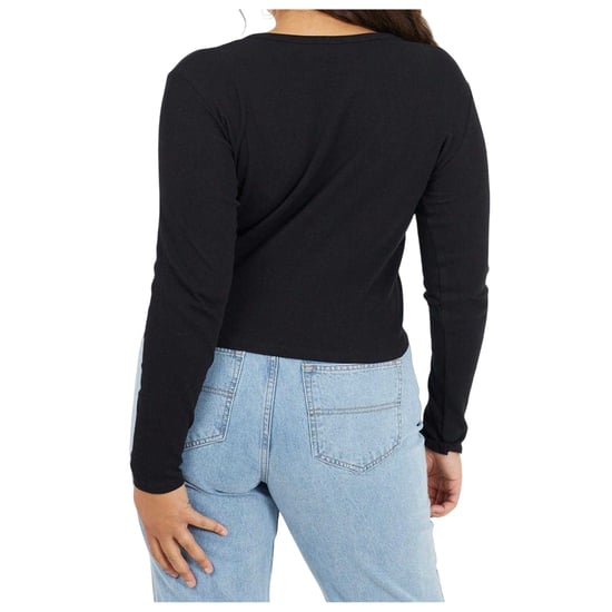 Brave Soul - T-Shirt für Damen, Hals Kerbe, Langärmlig (Schwarz) - Image 3