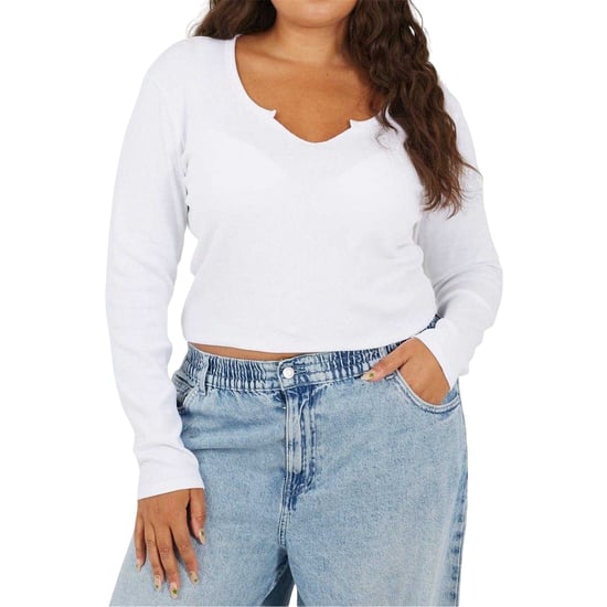 Brave Soul - T-Shirt für Damen, Hals Kerbe, Langärmlig (Weiß) - Image 2
