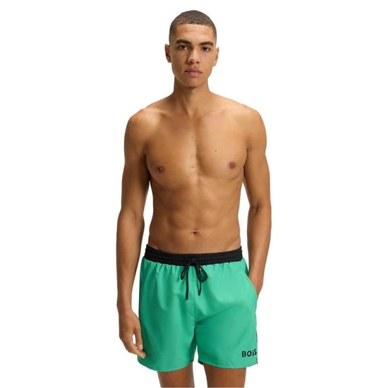 Boss - "Starfish" Badeshorts für Herren (Leuchtend Grün) - Image 1