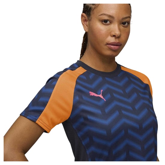 Puma - T-Shirt für Damen, Training (Marine/Orange) - Image 2