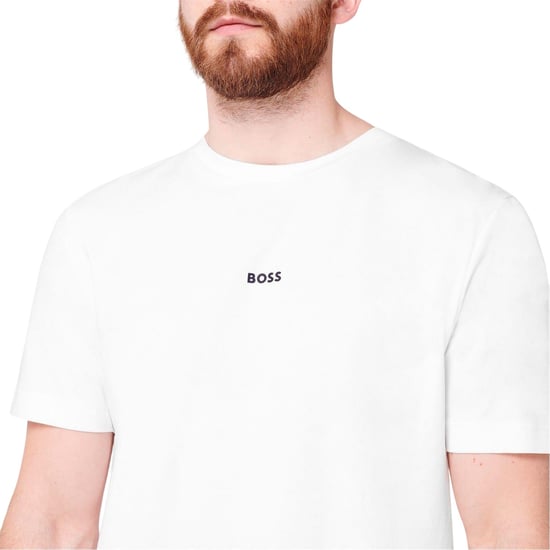 Boss - "Tchup" T-Shirt für Herren, Übergroß (Weiß) - Image 3