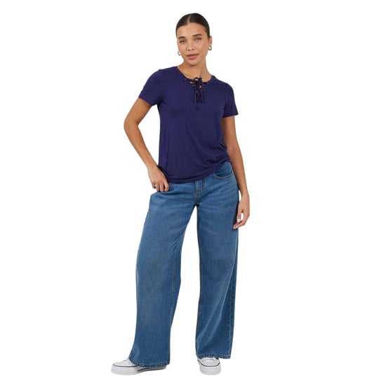 Brave Soul - T-Shirt für Damen, Zum Schnüren (Marine) - Image 4