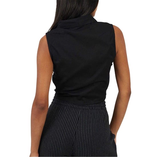 Brave Soul - Kurzes Top für Damen, Gebundener Saum, Ärmellos (Schwarz) - Image 2