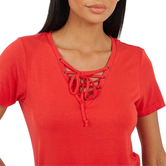 Brave Soul - T-Shirt für Damen, Zum Schnüren (Rot) - Image 3