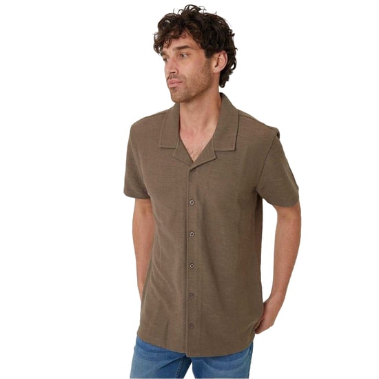 Threadbare - "Antti" Hemd für Herren, leger, kurzärmlig (Khaki) - Image 2