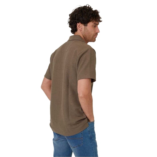 Threadbare - "Antti" Hemd für Herren, leger, kurzärmlig (Khaki) - Image 3