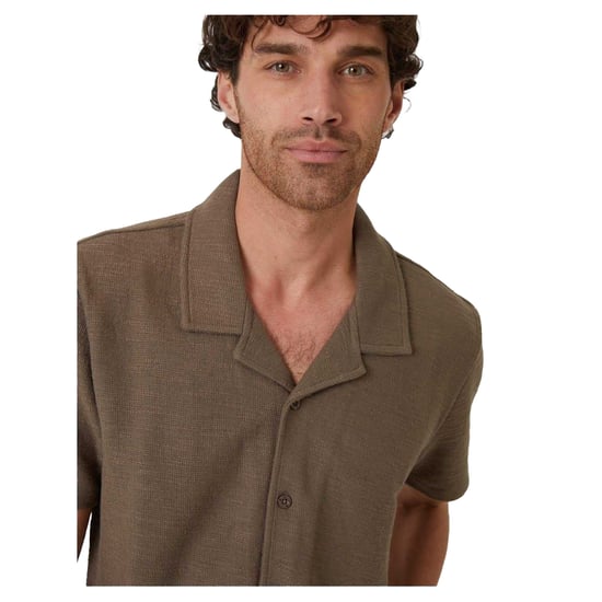 Threadbare - "Antti" Hemd für Herren, leger, kurzärmlig (Khaki) - Image 4