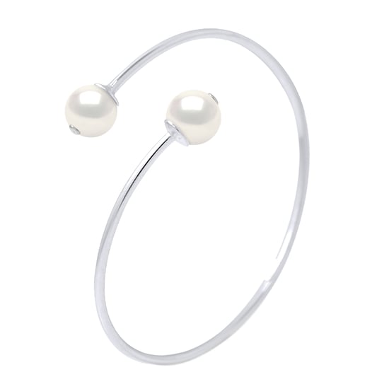 DIADEMA - Armband - Du & Ich - Silber - Echte Süßwasserperlen - Weiß - Image 1