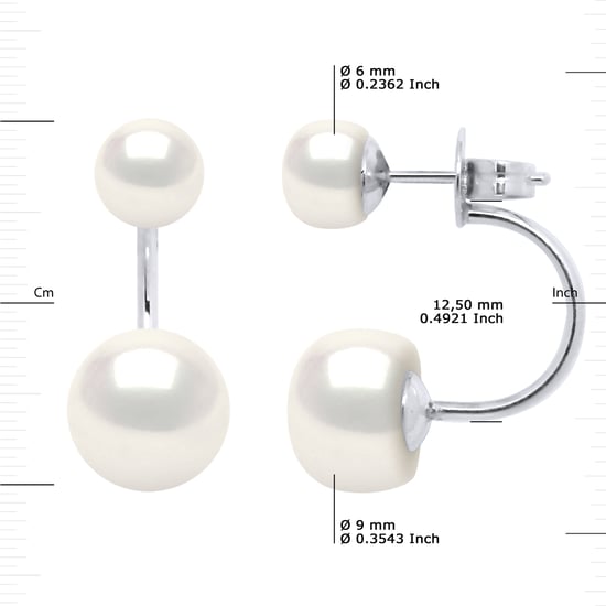 DIADEMA - Ohrringe - DUO Echte Süßwasserperlen - Weiß - Image 3