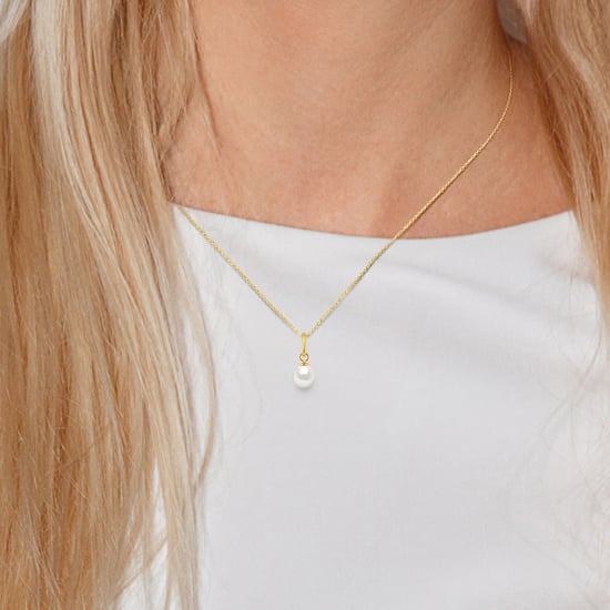 DIADEMA - Anhänger - Gelbgold und echte Süßwasserperlen - Image 2
