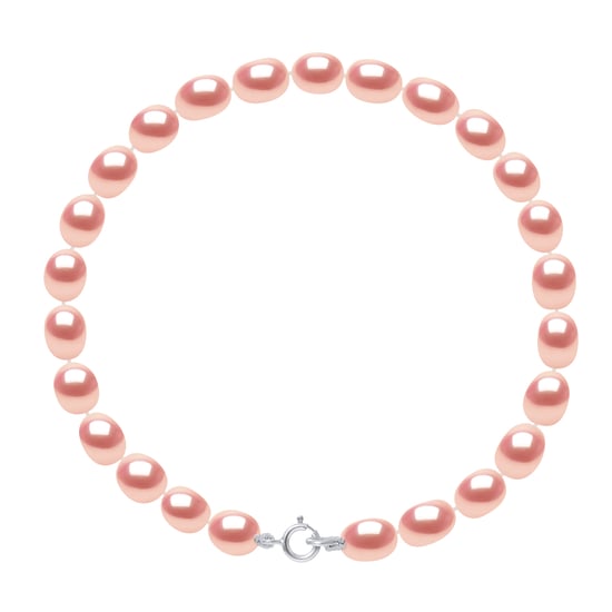 DIADEMA - Armband - Echte Süßwasserperlen - Rosa - Weißgold - Image 1