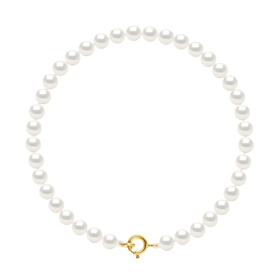DIADEMA - Armband - Echte Süßwasserperlen - Weiß - Gelbgold - Image 1
