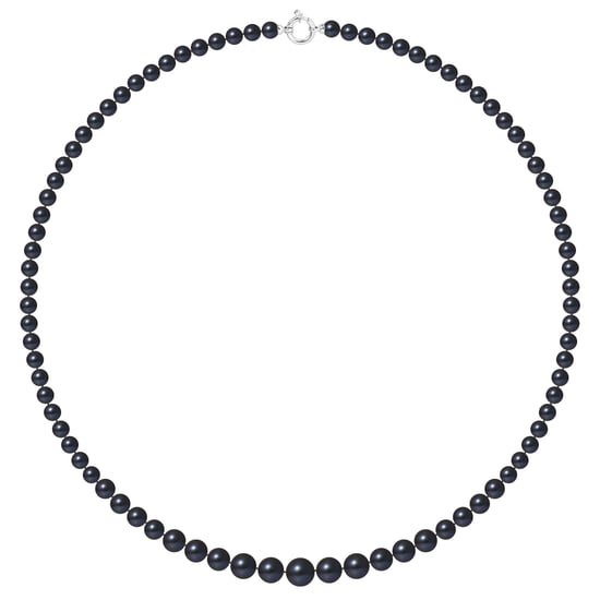 Collier Rang de Perles d'Eau Douce en Chute 10-6 mm PRINCESSE Fermoir Prestige Or Blanc 18 Carats - Image 1