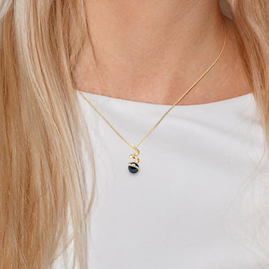 DIADEMA - Anhänger - Gelbgold und echte Süßwasserperlen - Schwarz - Image 2