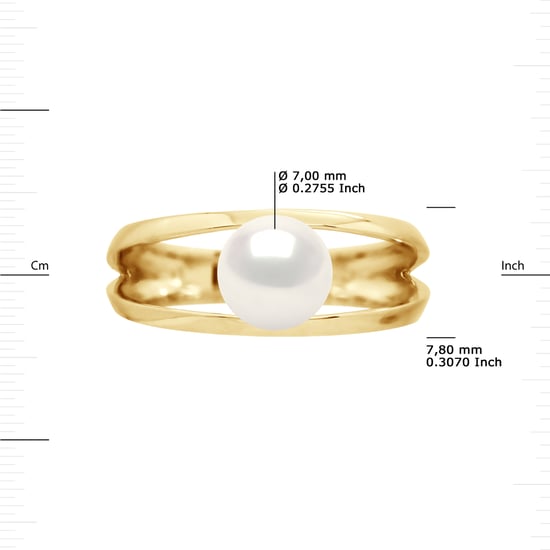 DIADEMA - Ring in Gelbgold - Echte Süßwasserperlen - Image 3
