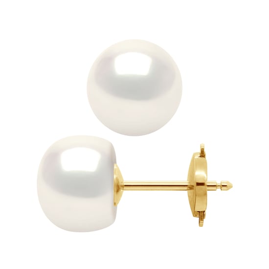 DIADEMA - Ohrringe - Gelbgold und echte Süßwasserperlen - Image 1