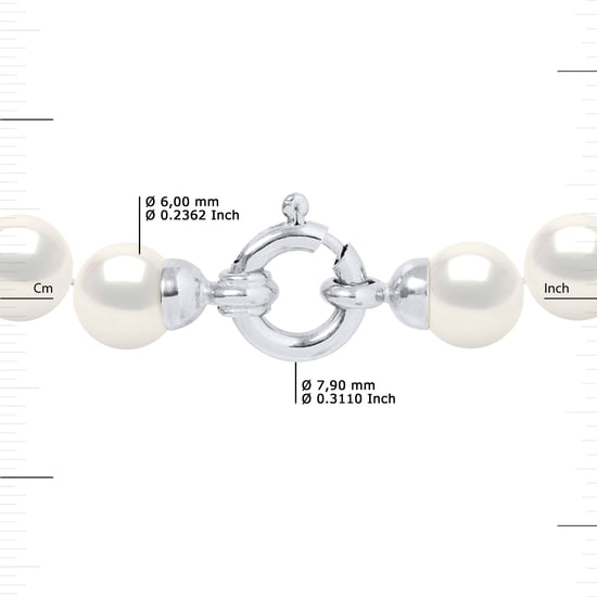 DIADEMA - Armband - Echte Süßwasserperlen - Weißgold - Image 3