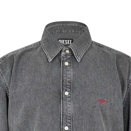 Diesel - "D-Simply" Hemd für Herren, Denim, Langärmlig (Grau) - Image 3