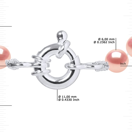 DIADEMA - Armband - Echte Süßwasserperlen - Rosa - Silber - Image 3