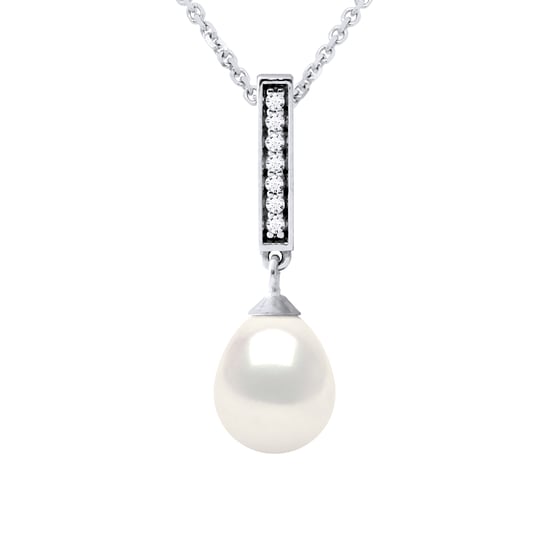 DIADEMA - Halskette - Echte Süßwasserperlen - Silber - Image 1